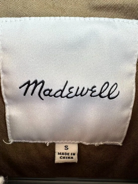 Madewell Sherpa Fleece Snap Jacket Womens Small Ivory Faux Shearling Coat - Picture 4 of 12
